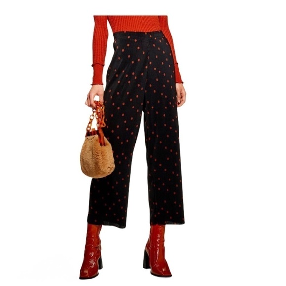 TOPSHOP Spot Plissé Trousers - Picture 1 of 5